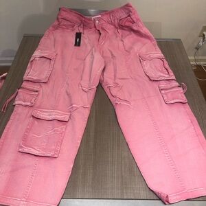 Pink cargo pants